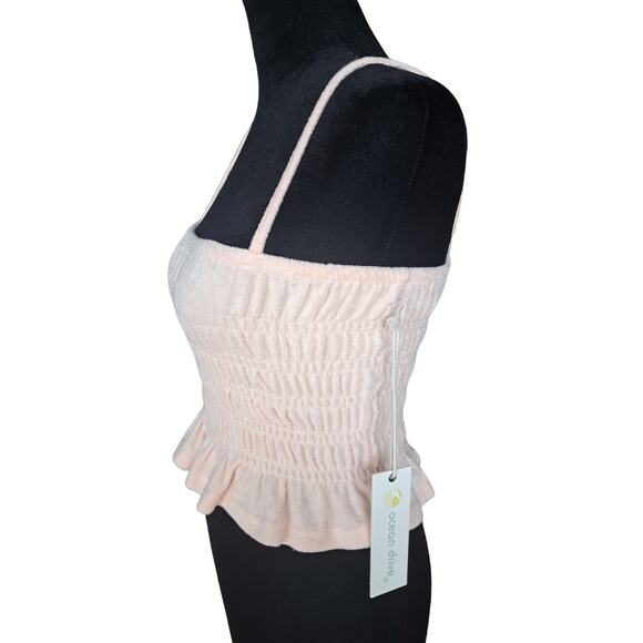 Ocean Drive Blush Pink Terry Cloth Smock Tank - Picture 4 of 7